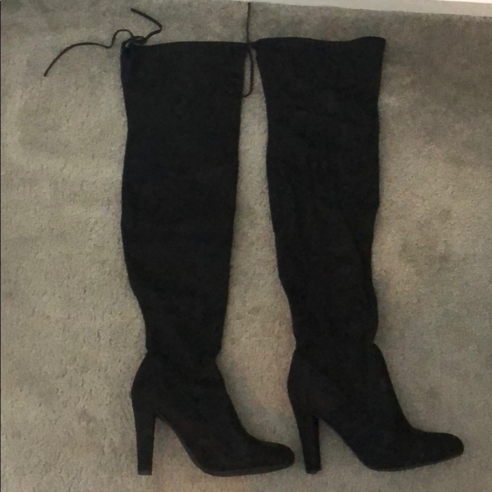 Steve Madden over the knee black boots